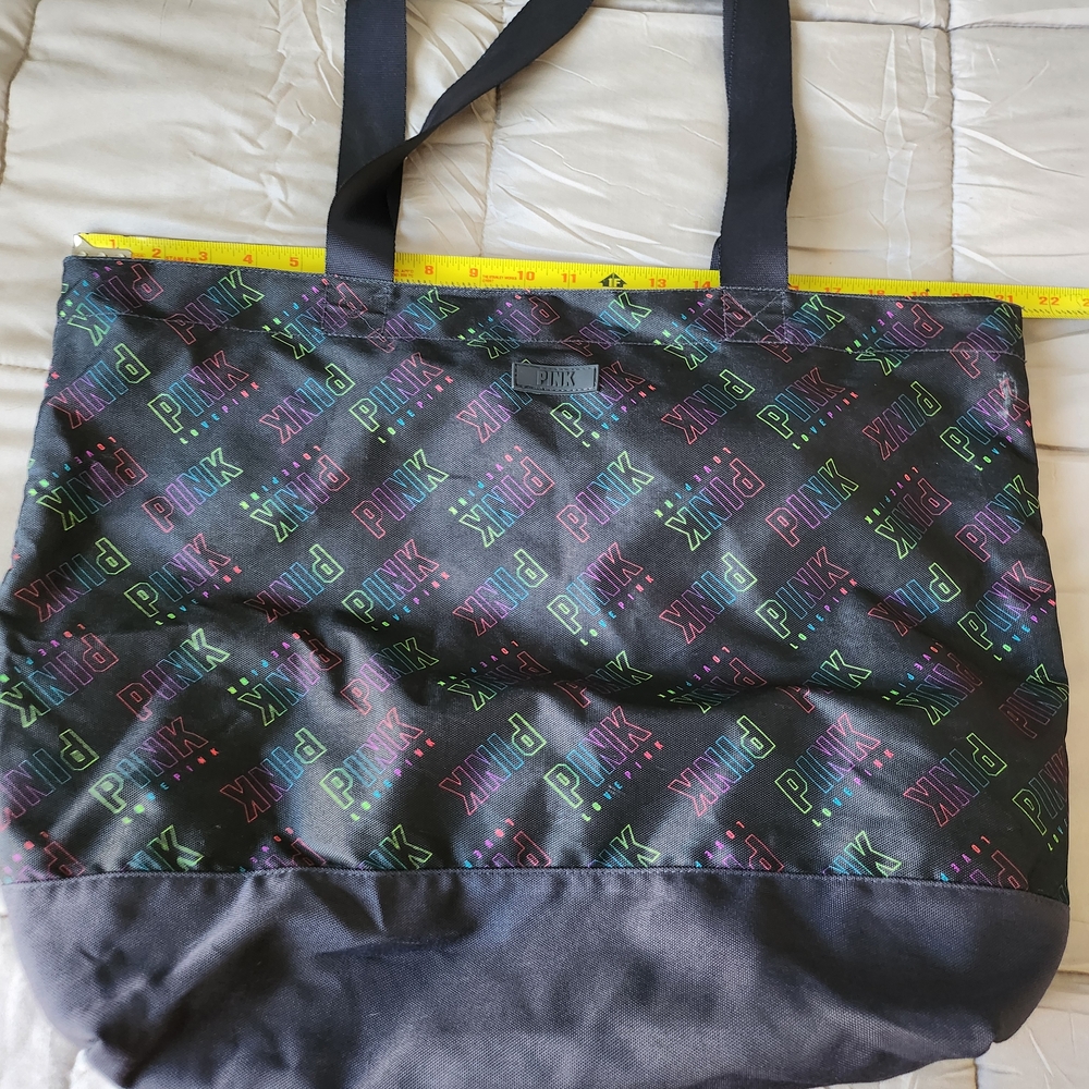 PINK Victoria's Secret Black and Multicolor Tote Bag